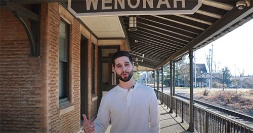 Jake at the Wenonah train station